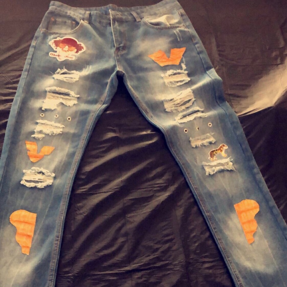 Men’s Distressed Skinny Jeans
